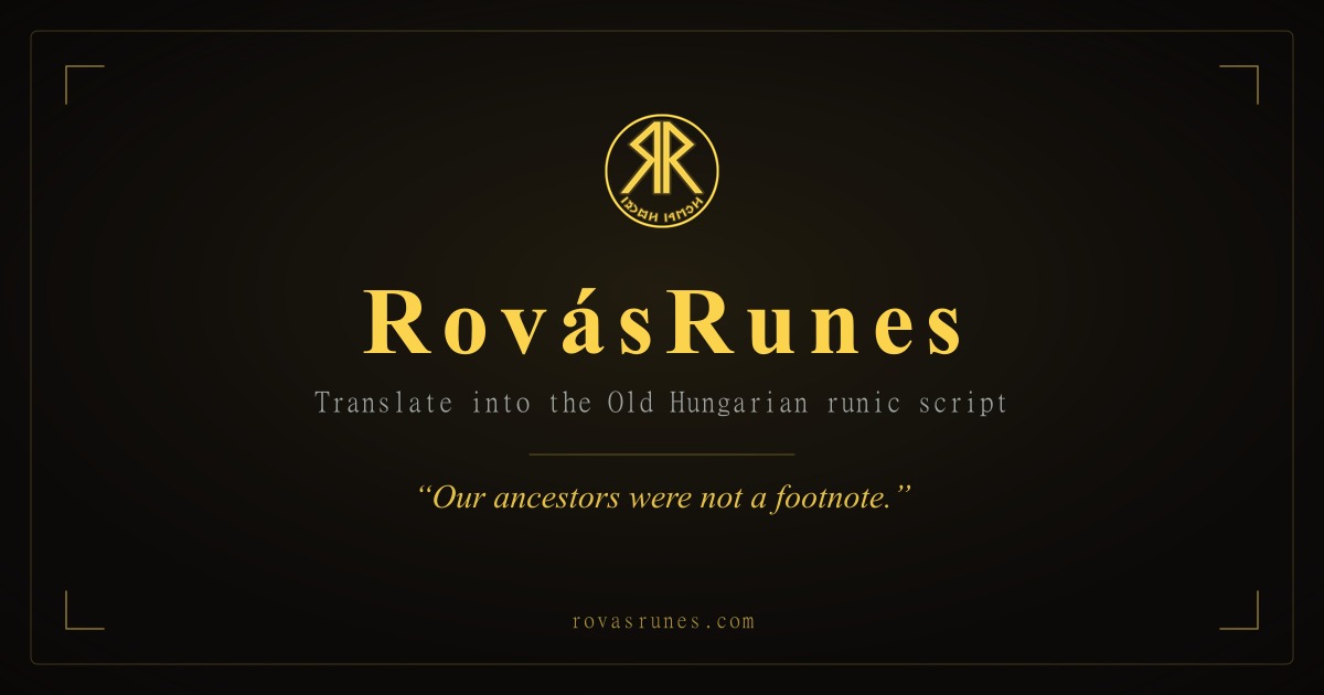 Rovás Rune Translator